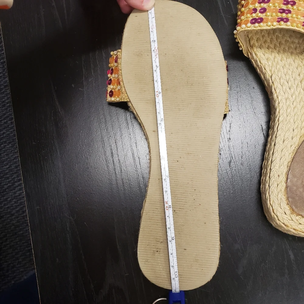 ESNY Espadrille Woven Sequin Sandals